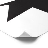 Black White Deco Star Sunburst Poster (Hoek)