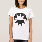 Black White Deco Star Sunburst T-shirt (Voorkant)