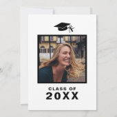 Black White deed het Afstuderen Kaart (Achterkant)