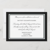 Black & White Diamond 60e anniversaire Invitations (Dos)