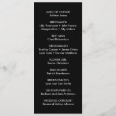 Black & White Diamond Ring Welkom op onze bruiloft Programma (Achterkant)