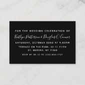 Black & White Diamond Soirée Invitation de billet (Dos)