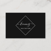 Black & White Diamond Soirée Invitation de billet (Devant)