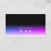 Black White Diamonds Roze Paarse gradiënt Initiale Visitekaartje (Voorkant)