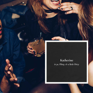 Black & White Dirty 30 verjaardagsfeestje Servet