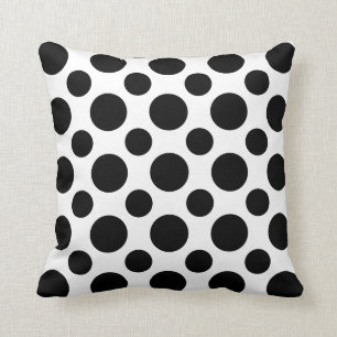 Black White Dot Pattern Kussen