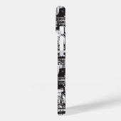 Black & White Downtown City, Skyscrapers, Monogram Case-Mate iPhone Case (Achterkant / Links)