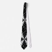 Black & White Echo Music Notes Cravate Motif (Devant)
