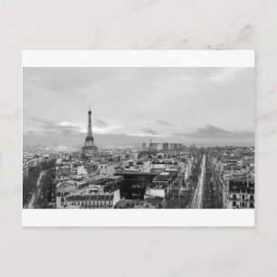 Black&White: Eiffel Tower, Parijs, Frankrijk Briefkaart