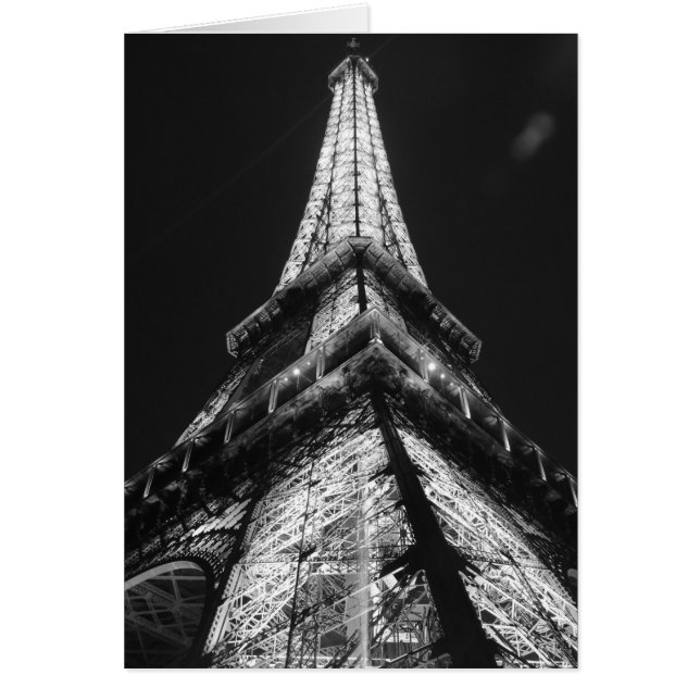 Black White Eiffel Tower Paris Europe Reivel (Voorkant)