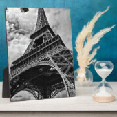 Black White Eiffel Tower Paris Europe Reivel Fotoplaat (Zijkant)