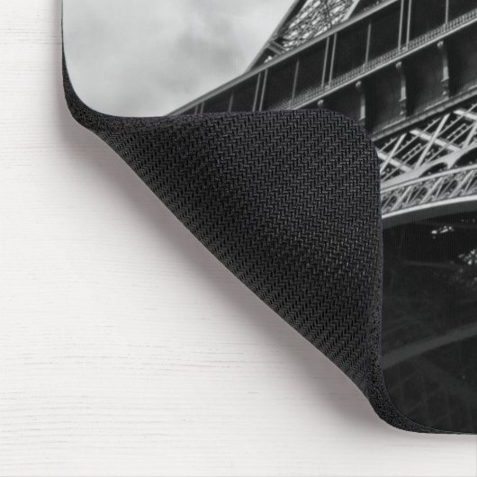 Black White Eiffel Tower Paris Europe Reivel Muismat (Hoek)