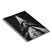Black White Eiffel Tower Paris Europe Reivel Notitieboek (Rechterzijde)
