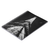 Black White Eiffel Tower Paris Europe Reivel Notitieboek (Linkerzijde)