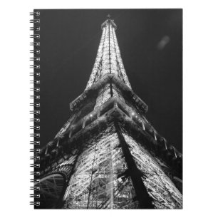 Black White Eiffel Tower Paris Europe Reivel Notitieboek