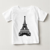 Black white Eiffel Tower Paris Frankrijk Art Artwo (Voorkant)