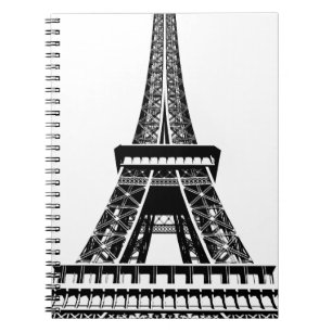 Black white Eiffel Tower Paris Frankrijk Art Artwo Notitieboek
