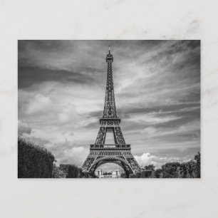 Black & White Eiffel Tower Paris Frankrijk Briefkaart
