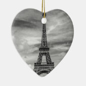 Black & White Eiffel Tower Paris Frankrijk Keramisch Ornament (Rechts)
