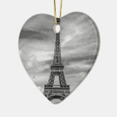 Black & White Eiffel Tower Paris Frankrijk Keramisch Ornament (Links)