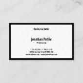 Black White Elegant Calligraded Script Sjabloon Visitekaartje (Achterkant)