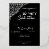  Black & white elegant  Eid Party Invitation  (Recto)