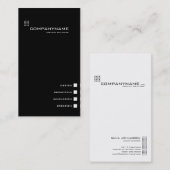 Black&white élégant et minimalistic II de carte de (Devant / Derrière)