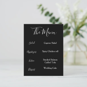 Black & White Elegant Menu Minimalist