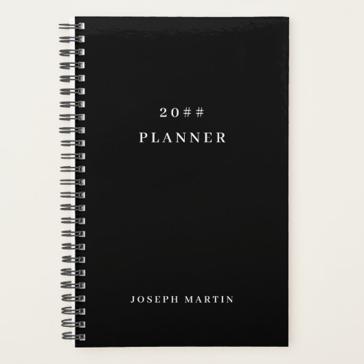 Black & White Elegant Minimalist Planner (Voorkant)