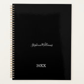 Black White Elegant Personnalisé Nom Année Cadeau (Devant)