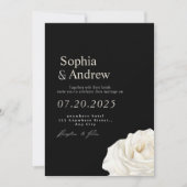Black & White Elegant Wedding Invitation (Devant)