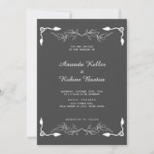 Black & White Elegant Wedding Invitation (Devant)