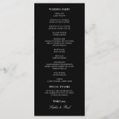 Black White Elegant Wedding Programme (Dos)