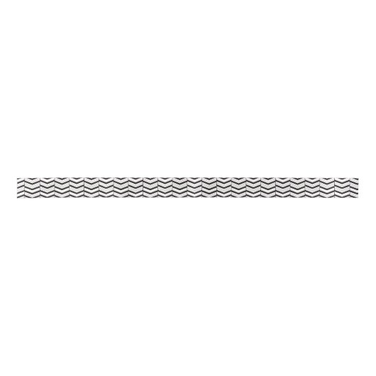 Black White en Blush Chevron Ribbon Lint (Voorkant)