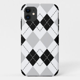 Black White en Grey Argyle iPhone 5 Hoesje