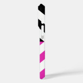 Black, White en Hot Pink Classic Chevron Pattern Case-Mate iPhone Case (Achterkant / Links)