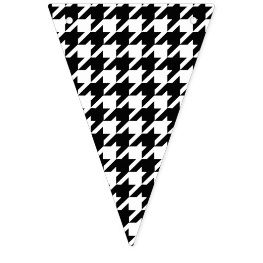 Black White en Red Houndstooth Pattern Vlaggetjes (Derde vlag)