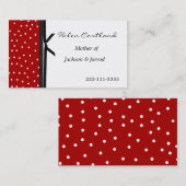 Black, White en Red MMammie Calling Card Contactkaartje (Voorkant / Achterkant)