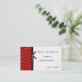 Black, White en Red MMammie Calling Card Contactkaartje (Staand voorkant)