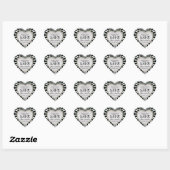 Black & White Enregistrer la date Mariage Stickers (Feuille)