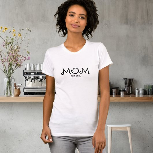 Black White Established Mom  T-shirt