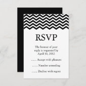 Black & White Event Réponses, RSVP ou cartes de ré (Devant / Derrière)