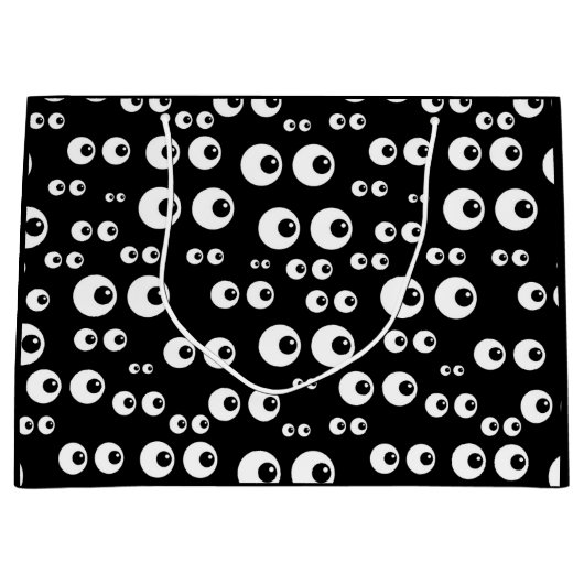 Black & White Eyeball Lg. Sac Cadeau (Devant)