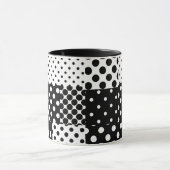 Black White Fashion Polka Dots Style Design Mok (Midden)