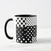 Black White Fashion Polka Dots Style Design Mok (Links)