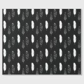 Black White Feathers Cadeaupapier (Vlak)