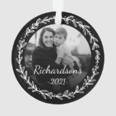 Black White Festif Frame Famille White Photo (dos)