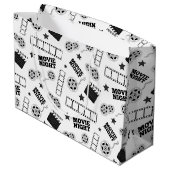 Black white film night party groot cadeauzakje (Achterkant Gekanteld)