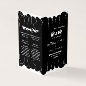 Black & White Fire Ceremony Programma Trouwen (Buitenkant)