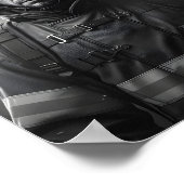 Black & White Firefighter Hero Fireman Tribute Poster (Hoek)